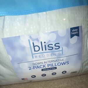 Bliss Bedding Down Alternative 2-Pack Bed Pillows Textured 20" x 26"